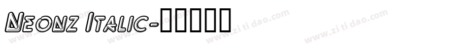 Neonz Italic字体转换